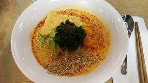 Tantan ramen at Workshop Vegetarian Cafe- East Vancouver in Vancouver