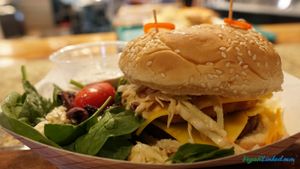 Food from Jazzy Vegetarians Vegan Restaurant in Sanctuary Brewing.  at Neofilm in Shelby