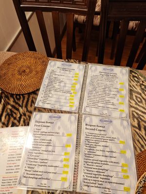 March 2026 menu. Ample vegetarian options. (Unsure if vegan) at Old City Restaurant in Samarkand