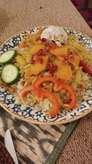 Vegan plov at Old City Restaurant in Samarkand