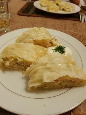 Veggie kind of crepe at Old City Restaurant in Samarkand