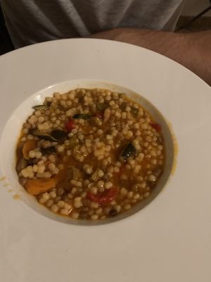 Fregola con verdure miste, molto buona  at La Cullera in Alghero