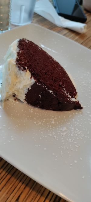 Red velvet cake at VelTree in Charlotte