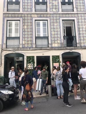 Long wait. But the view is beautiful  at Fauna & Flora in Lisbon