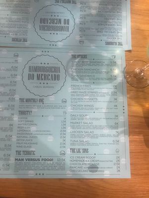 Menu2 at Hamburgueria do Mercado in Funchal