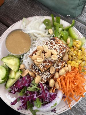 Cold noodle bowl   at Cafe Phoenix in Arcata