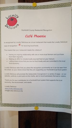 Farm to table at Cafe Phoenix in Arcata