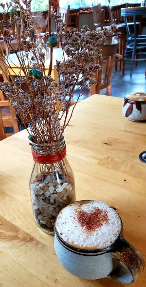 Cappuccino with oatmilk ♥️ at Cafe Phoenix in Arcata