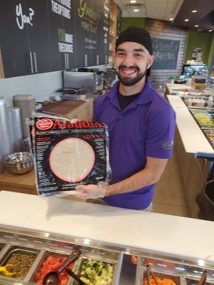 Have your salad as a wrap at Giardino Gourmet Salads in Naples