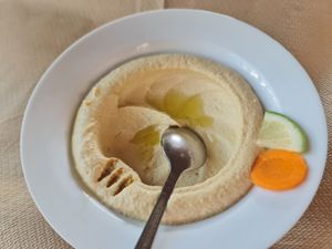 Hummus at Zaatar Lebanese Syrian Cuisine in Ayia Napa