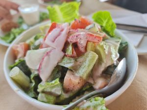 Fattous tahina at Zaatar Lebanese Syrian Cuisine in Ayia Napa