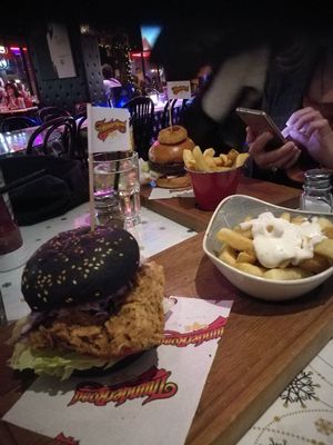 Vegan Southern Burger at the front at Thunder Road Cafe in Dublin