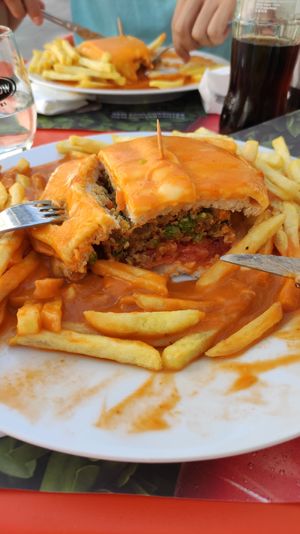 Francesinha vegan at Pimenta Doce in Viana Do Castelo