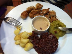 Poulet végétal (végétarien) at Veget'Halles in Paris