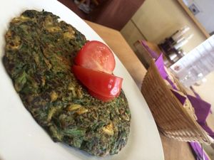 spinach & mushroom ommlett  at Veget'Halles in Paris