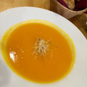 Soup of the day at Veget'Halles in Paris