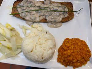 Escalope de seitan  at Veget'Halles in Paris