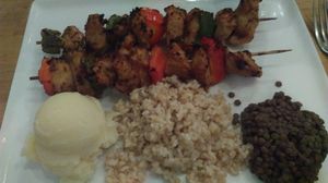 Kebab brochette  at Veget'Halles in Paris