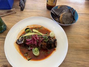 Aguachile (it’s 10/10 I ate it 3 times lol)  at Barba Negra in Holbox