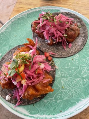 Delicious tacos  at Barba Negra in Holbox