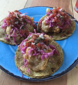 Cauliflower tacos at Barba Negra in Holbox