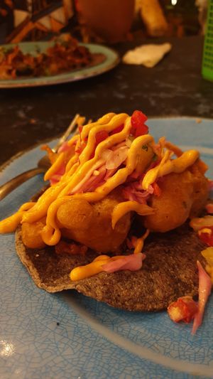 Cauliflower taco at Barba Negra in Holbox