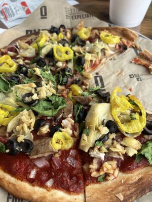 Veggie pizza  at Pyro's Fire Fresh Pizza in Hattiesburg