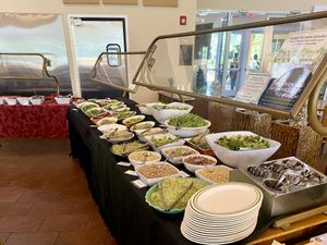 Sprouts Buffet area at Hippocrates Health Institute in West Palm Beach