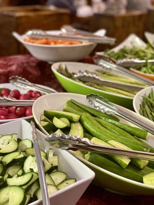 Cucumbers & Raw vegetables  at Hippocrates Health Institute in West Palm Beach