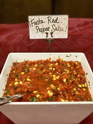 Fiesta Red Pepper Salsa for Raw Tacos  at Hippocrates Health Institute in West Palm Beach