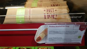 Meatless meatball hot wrap at EDI - Pret a Manger - G13 in Edinburgh