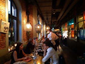 The restaurant  at NENI in Hamburg