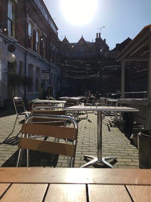 Courtyard at Think at Dash Garden Cafe in Nottingham