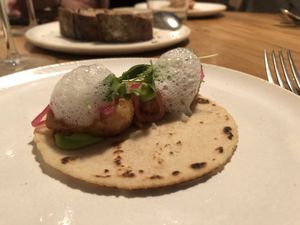 Tacos (fish-like flavor) at Opa in Tel Aviv