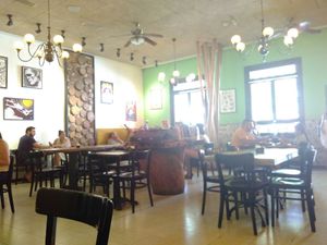 The inside at Lola Café in Beer Sheva