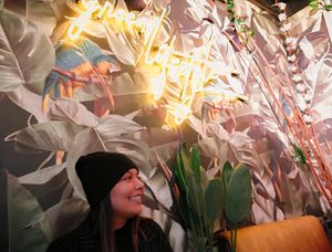 Beautiful wall at Happy Food and Health  in Rotterdam