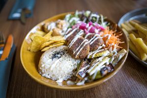 Warm Bowl with Köfte  at Happy Food and Health  in Rotterdam