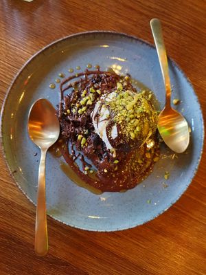 hot brownie with nicecream at Happy Food and Health  in Rotterdam