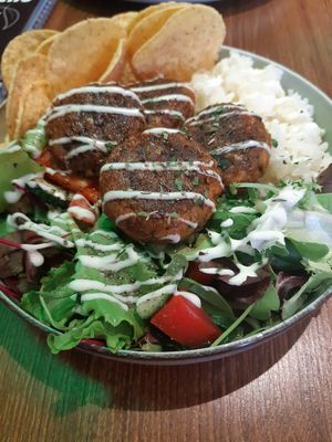 bowl with köfte at Happy Food and Health  in Rotterdam