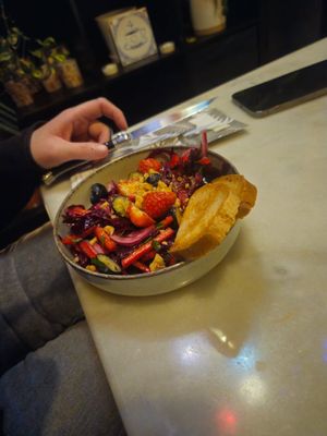 Red cabbage salad at Happy Food and Health  in Rotterdam