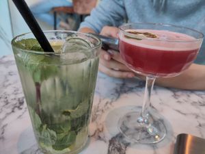 Virgin Mojito (left) and Wild Forest (right) at Happy Food and Health  in Rotterdam