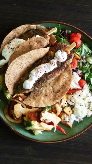 Our Kebab’i.....
....plus Turkish rice, Turkish salad & more. 
Vegan meets Mediterranean 🌱
And still all gluten-free!
 at Happy Food and Health  in Rotterdam