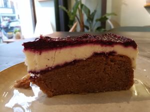 Excellent raspberry cheesecake! at Happy Food and Health  in Rotterdam