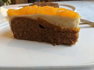 Apricot cheese cake at Happy Food and Health  in Rotterdam