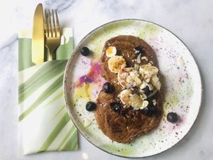 Blueberries pancakes  at Happy Food and Health  in Rotterdam
