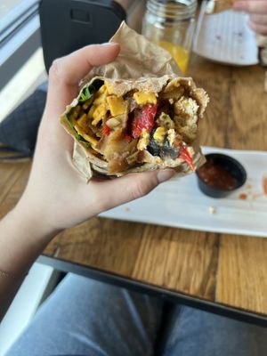 Vegan Veggie Burrito  at Pressed Cafe in Nashua