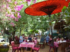 open air seating area at The Moon - Old Bagan in Bagan