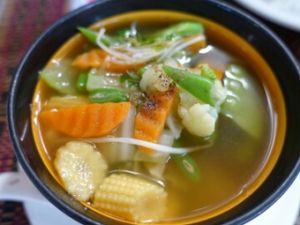 Vegetables soup at The Moon - Old Bagan in Bagan