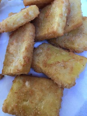 Fried Shan tofu at The Moon - Old Bagan in Bagan