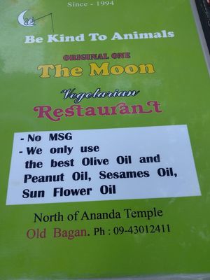 Main page at The Moon - Old Bagan in Bagan